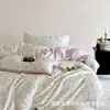 Conjunto de Cama de Verão Personalizado Estilo Bolinhas, 60 Fios, Tencel, Quatro Peças com Amarras Frescas e Sedosas, Lençol Simples e Capa de Edredom