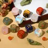Dados de cristal natural de 15 mm, dados de seis caras de ágata y jade, grabados con números, accesorio para juegos de mesa de ocio y entretenimiento, artículo decorativo