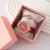 Conjunto de Presente de Dia dos Namorados Transfronteiriço, Conjunto de Presente Souvenir, Colar de Flor Eterna, Relógio, Conjunto de Presente Souvenir de Casamento, Natal