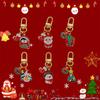 Llavero de Navidad Exquisito Llavero Colgante de Árbol de Navidad Dibujo Animado Decoración Colgante para Bolsa Hebilla de Puerta Papá Noel Pequeño Regalo
