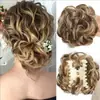 Peruca Bud de Flor Clip Transfronteiriço Coque Bagunçado Fofo Cabelo Cacheado de Noiva Cabelo em Espiral Fibra Sintética Peruca Sintética Bolsa de Cabelo