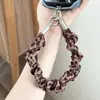 Correa de muñeca corta de moda para teléfonos móviles, correa de poliéster de alta gama para teléfono móvil, correa antirrobo, liga para el pelo, cadena para teléfono móvil