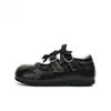 Zapatos de Princesa Vintage XSHX|Redondos Lindos Estilo Coreano Sencillos Mary Janes para Niñas con Punta Amplia y Goma Antideslizante para Otoño