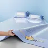Tapete Gelado de Seda de Gelo para Verão para Uso Doméstico, Novo Modelo 2026, Uso Duplo para Inverno e Verão, Tapete de Bambu Lavável à Máquina, Lençol de Cama de Verão, Tapete de Palha