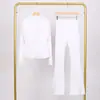 Conjunto Lulu Df de Jaqueta com Capuz Estampada e Calça Flare, Gola Alta Justa, Zíper Dourado Elástico, Roupa para Fitness Yoga