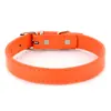 Suministros del Fabricante Collares para Perros de Cuero PU, Diversas Especificaciones, Collares Simples, Collares Planos para el Cuello de Mascotas, Collares para Perros Multicolores, Fluorescentes