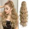 Peluca de Cola de Caballo Europea y Americana Transfronteriza Cola de Caballo Ondulada Pinza para el Cabello Extensión de Cola de Caballo Pinza