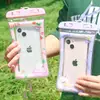 Bolsa impermeable para teléfono móvil de exterior, animal de dibujos animados, PVC transparente sellado, bolsa impermeable, funda impermeable para teléfono móvil para drifting y cámara