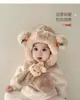 Gorro y bufanda para niños, gorro de una pieza, invierno, con felpa, extra grueso, gorro con protección para orejas de bebé, niño, niña, a prueba de viento, conjunto de dos piezas, moderno