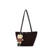 Bolsa de bowling coreana de nicho em formato de coração para mulheres, nova bolsa tote transversal simples e versátil 2026, bolsa de mão para o dia a dia