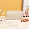 Bolsa de Higiene Pessoal Transfronteiriça Novo Estilo de Alto Valor, Bolsa de Cosméticos de PU Trançado, Bolsa de Armazenamento Grande Capacidade Elegante e Simples, Venda por Atacado do Fabricante