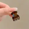 Pinza de Garra Pequeña con Strass de Estrella de Cinco Puntas en Forma de Corazón para Mujer, Pinza de Garra Exquisita de Gama Alta para Medio Cabello, Accesorio para el Cabello Tipo Pinza de Tiburón