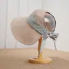 Chapéu de Sol de Aba Larga Estilo Coreano Meia-Copa para Mulheres, Chapéu de Sol de Proteção UV para Uso Externo no Verão, Chapéu de Sol Estilo Férias