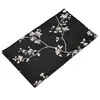 Esterilla de Té Estilo Chino con un Diseño de Lujo Ligero con Rosa y Begonia de Brocado Chino, Bandera de Té, Posavasos, Esterilla Aislante de Calor, Esterilla para Ceremonia de Té, Mantel para Mesa de Té