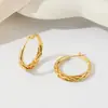 Novos Brincos de Círculo Grande Simples 3cm-6cm Banhados a Cobre Ouro Real 18K Mais Vendidos da Amazon Joias de Orelha Nicho Atacado