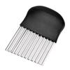 Fábrica en stock cortador de papas fritas de acero inoxidable corte ondulado cuchillo ondulado para papas cortador de tiras de cocina