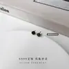 Pendientes de moda redondos de plata de ley s999, elegantes y brillantes, para el lóbulo de la oreja, de diseño geométrico, pendientes de nicho de alta gama, Accesorios al por mayor