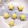 Nuevo Colgante Perforado de Estrella de Cinco Puntas Dudu Accesorios de Resina Pegamento de Crema DIY Pulsera Llavero con Cuentas Accesorios