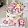 Fiesta de Té Maid Melody Culomi Kt Cat Decoraciones de Pastel Adornos Rosa Pequeña Princesa Niña Enchufe