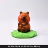 Talla de Madera Imitación Capibara Capibara Lindo Adornos Hechos a Mano Soporte para Teléfono Móvil Coche Escritorio Adornos de Resina Artesanías