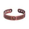 Temu Pulseira Magnética Retro Hot Cross-border Padrão Árvore da Vida Arranjo Pulseira Magnética de Bronze para Homens e Mulheres