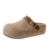 Zapatos versátiles para mujer estilo Birkenstock que aumentan la altura para mujeres menudas, nuevos de verano 2026, pantuflas de suela gruesa súper populares de punta cerrada para uso en exteriores
