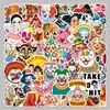 50 pegatinas de avatar de payaso, personajes de dibujos animados del circo, graffiti moderno, impermeables, para maletas, cuadernos y papelería