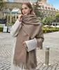 Bufanda Chal de Lana de Alta Gama Coreano Color Sólido Bufanda para Mujer Invierno Versátil Nueva Bufanda de Cachemir para Hombre Venta al por Mayor