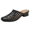 Chanclas de Playa para Mujer Ropa Exterior Baotou para Mujer Verano Tacón Medio Modernas que Aumentan la Altura Sandalias Antideslizantes Gruesas para Mujer Estilo Coreano para Exteriores
