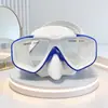 Máscara de mergulho profissional para adultos, máscara de mergulho branca de silicone, máscara de snorkel para nariz, lente de vidro temperado de alta definição, personalizável