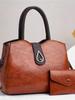 Bolso de mano de moda para mujer de mediana edad, informal, de alta gama, sencillo, de hombro, bandolera de gran capacidad