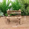 Ornamentação de cerca de galhos decoração de madeira cerca canto natural jardim de infância criação ambiental cenário cenário micro-paisagem decoração pátio externo