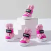 Zapatos para Perro Año Nuevo Linda Bordado Cabeza de Tigre Zapatos Tang Teddy Zapatos de Algodón Cálidos Antideslizantes Cubrezapatos Zapatos para Perro Zapatos para Mascotas