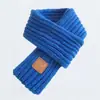 Bufanda Térmica de Invierno para Niños, Moda de Color Sólido, Padre-Hijo, Moderna, Calentador de Cuello, Etiqueta Infantil, Bufanda de Punto, Otoño