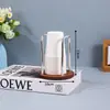 Dispensador de vasos desechables para el hogar listo para enviar, portavasos de escritorio, estante para vasos de papel sin taladro, estante creativo para almacenamiento de vasos de papel