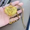 Loja de ouro com acessórios antigos de ouro faça você mesmo, bolsa com fecho de borla, dragão discítico e imperador de seda incrustada, atacado