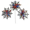 Decoración de Pastel Feliz Cumpleaños Spider-Man Inserto Festivo Telaraña Tarjeta Héroe Mesa de Postres Tarjeta de Fiesta