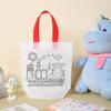 Bolsa de Tote Graffiti de Doble Cara Estándar Tela No Tejida Fiesta Infantil Pintura y Coloreado Guardería Hecho a Mano DIY Bolsa de Tela