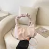 Moda Primaveral 2026 Bolso Cruzado Elegante y de Moda de un Solo Hombro, Bolso Simple de Cadena Plegada de Moda para Mujer