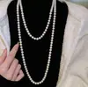 Popular Collar Largo de Perlas Apiladas Shijia para Mujer en Otoño e Invierno, Cadena Elegante de Lujo Ligero para Suéter, Accesorios Versátiles de Gama Alta de Nicho