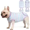 Traje de recuperación para perros, traje quirúrgico, mono suave de esterilización para mascotas, previene que las mascotas se laman y rasquen las heridas, camiseta de recuperación