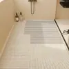 Alfombra Antideslizante para Baño Estilo Minimalista de Color Sólido con Bucles de Seda para Cabina de Ducha, Bañera y WC, Antideslizante, Drenaje de Agua y Anticaídas