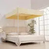 Cortina de Cama Opaca para Dormitorio del Hogar, Mosquitero de Tres Puertas de Pie, Dosel de Cama Opaco Estilo Princesa de Palacio, a Prueba de Mosquitos para Viviendas de Alquiler