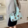 Bolso de Hombro Único con Bordado de Estrella de Gran Capacidad Dulce Estilo Coreano para Mujer Otoño/Invierno 2026 Nuevo Bolso Tote Cruzado para Viaje Perezoso