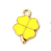Nova cor trevo trevo de quatro folhas gota de óleo acessórios diy acessórios para joias chaveiro pingente de celular atacado