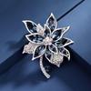 Bufanda de Seda de Lujo de Gama Alta para Mujer Hebilla Broche Versátil Estilo Chanel Cristal Accesorio de Gama Alta