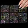 Adesivos de Nail Art Dopamina Itens Populares Transfronteiriços Flores Pintadas Borboleta Coração Adesivos Decorativos DIY Adesivos Planos para Unhas