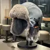 Gorra de aviador piloto de invierno para niños mayores, a prueba de viento para exteriores, otoño e invierno, protección para las orejas con forro polar, cálida para niñas