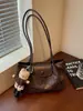 Bolsa de Gran Capacidad para Viajes Diarios Mujer 2025 Nuevo Otoño/Invierno Estampado de Leopardo Estudiante Universitario Bolso de Mano Tote Bolso Cruzado Hombro Único