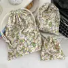 411274 Paquete de productos para el cuidado de la piel, bolsa de cosméticos portátil de bolsillo, bolsa de almacenamiento de tela con cordón, bolsa de viaje portátil para el polvo